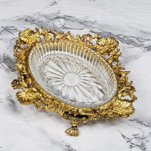 Hollywood Regency Vanity or Soap Dish Vintage - Picture 10 of 11